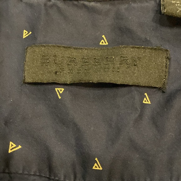 Burberry Long Sleeve Navy Blue Shirt Size XL Made in Italy - Picture 4 of 8